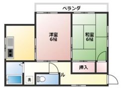 青木ハイツ2階の間取り画像