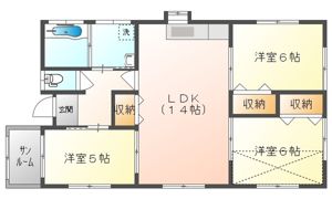 蒲池貸家の間取り画像