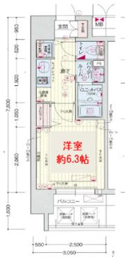 プレサンス梅田東ディアロの間取り画像