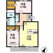 メルベイユ・フロールの間取り画像