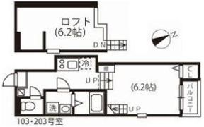ハーモニーテラス川名町Ⅱの間取り画像