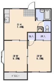 リバーサイドハイツBの間取り画像