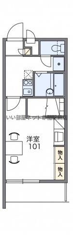 レオパレス赤間宮前の間取り画像