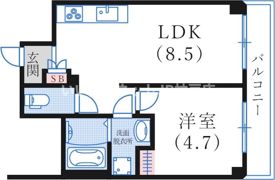 アルテハイム神戸県庁前の間取り画像