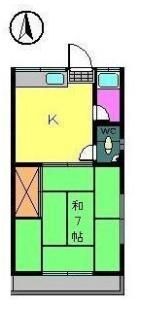 コーポいながきの間取り画像