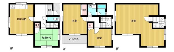 川西町北借家の間取り画像