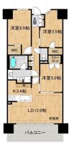 レーベンつくばCORISの間取り画像