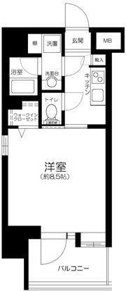 ガーラ三田慶大前の間取り画像