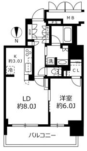ブランズタワーウェリス心斎橋ノースの間取り画像