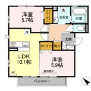 アンビエンテ ガーデン B棟の間取り画像