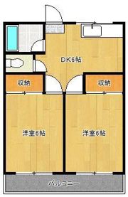 豊ハイツの間取り画像