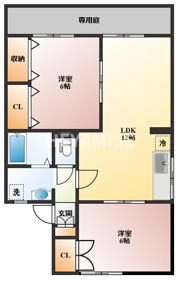 セジュール鬼橋B棟の間取り画像