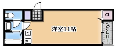 松屋町ハイツの間取り画像