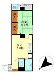 ハトバビルの間取り画像