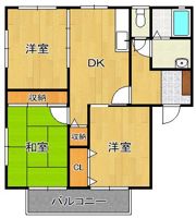 コーポ大谷Xの間取り画像