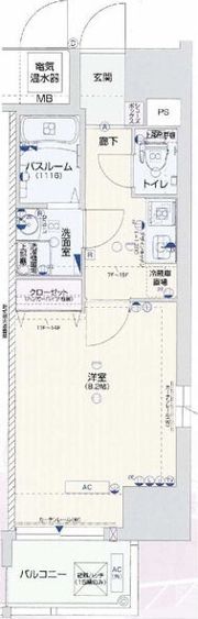 ピアグレース上本町の間取り画像
