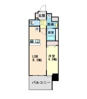 エスライズ神戸三宮山手通壱番館の間取り画像