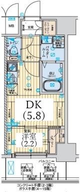 アドバンス神戸ラシュレの間取り画像