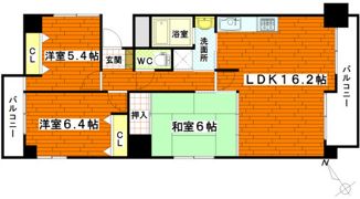アイムス比治山の間取り画像