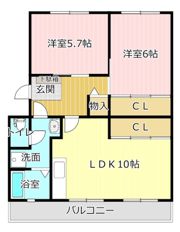 永田マンションの間取り画像