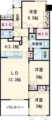 クリオ東小金井パークフロントの間取り画像