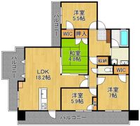 サンライフ勝山公園セントラルシティ 1002号室の間取り画像