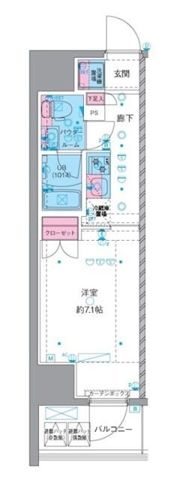 ジェノヴィア横浜石川町の間取り画像