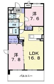シャトーエクセランの間取り画像