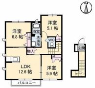 パインテイル D棟の間取り画像