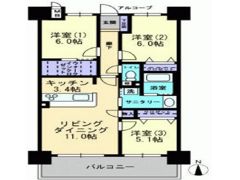 アルファスマート西川緑道公園の間取り画像
