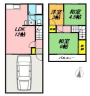 金子テラスハウスの間取り画像