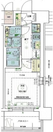 エステムコート難波サウスプレイスⅥ ラグジーの間取り画像