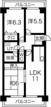 ライオンズマンション杁中ガーデンD棟の間取り画像