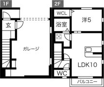 J’sガレージハウスB棟の間取り画像