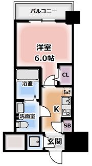 エスリード梅田グランノースの間取り画像