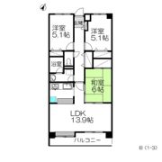 ロイヤルパレス長町南3の間取り画像