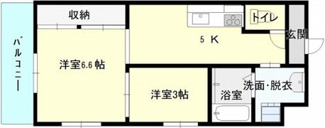 ノーブル平和大通りの間取り画像