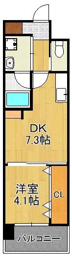 オーヴィジョンQULAS小倉金田の間取り画像