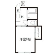 メゾンフォンテーヌC 208号室の間取り画像
