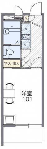 レオパレス鹿島町の間取り画像