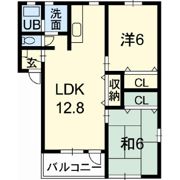 アメニティ植木A棟の間取り画像