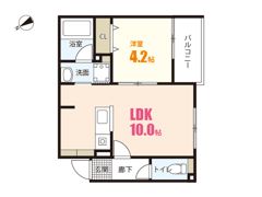 LUQRAS可部Aの間取り画像