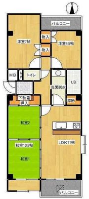 両備グレースマンション伊島の間取り画像