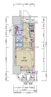 プレサンス扇町駅前の間取り画像