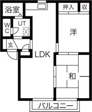アーバンハイツ御幸山A棟の間取り画像