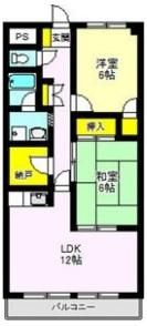 ベルテ中居の間取り画像