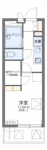 レオパレスハヅキ栄町の間取り画像