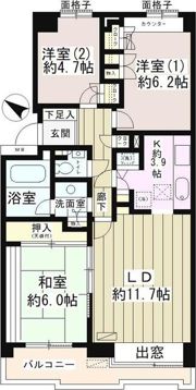 パーク・ハイム用賀南の間取り画像