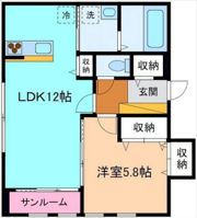 INTEGRAL奥井町 B棟の間取り画像