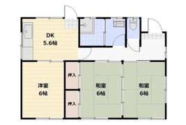 上道北方戸建の間取り画像